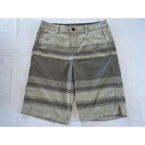 O'Neill Lightweight Quick Dry Chino Hybrid Shorts. Gray Stripe, Size 30. EUC!!